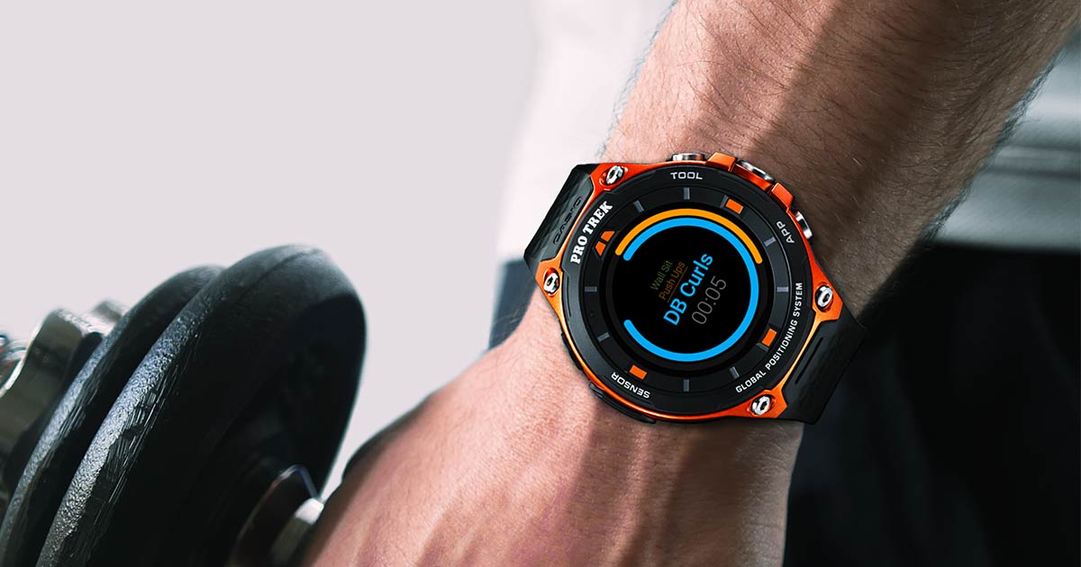 Exercise Timer on CASIO PRO TREK Smart