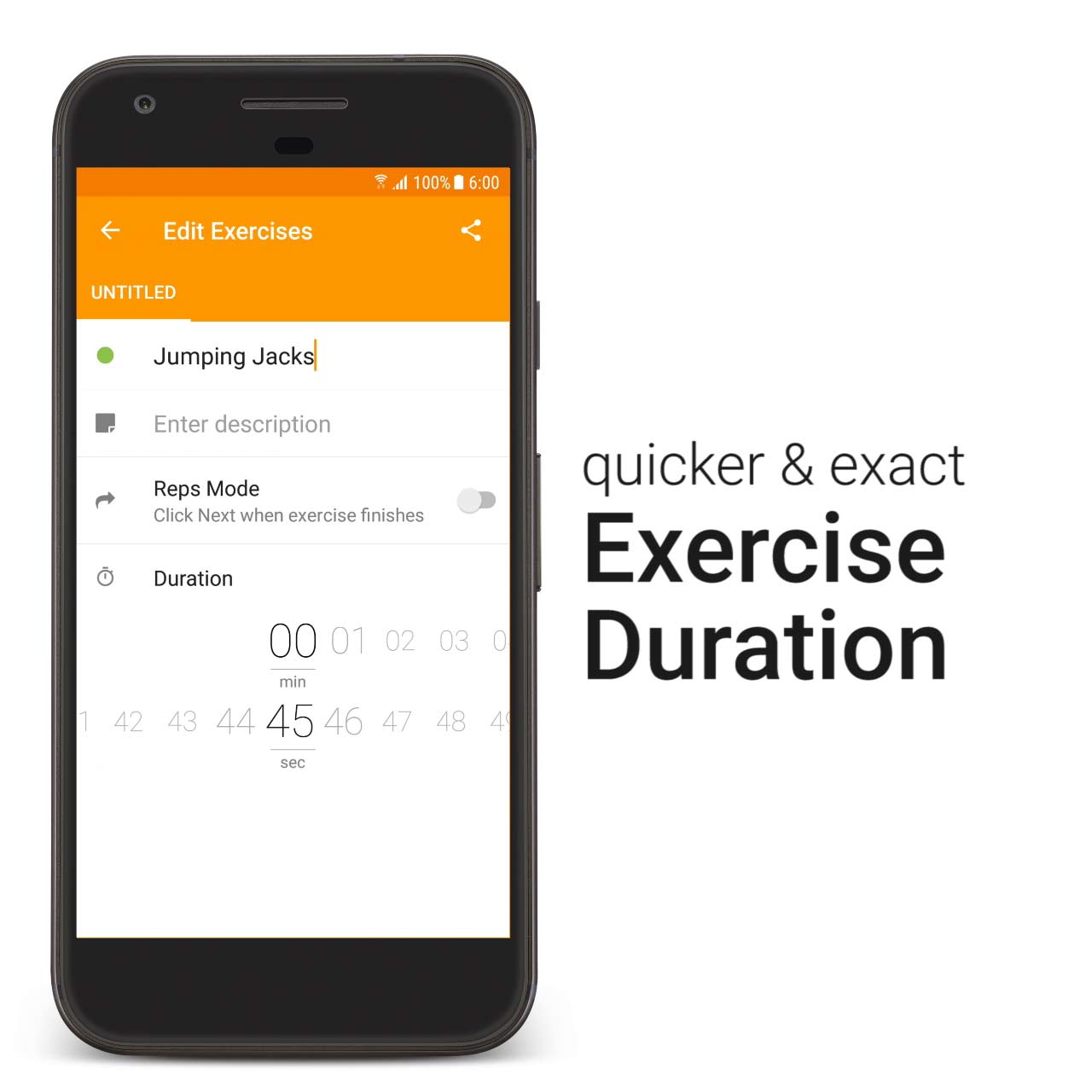 Quicker setting of exercise interval