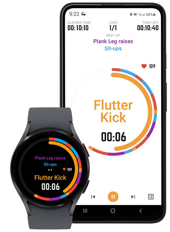 exercise timer galaxy watch 5